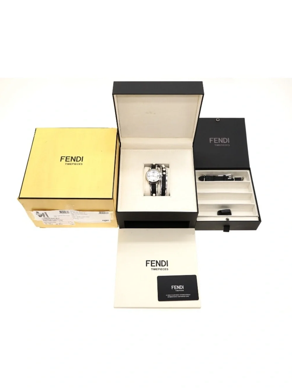 Fendi Watch Selleria Mother Of Pearl Set With Diamonds FOW526 New